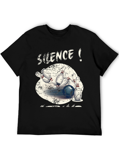 Silence! Bowling Strike T-Shirt - Cool Graphic Tee