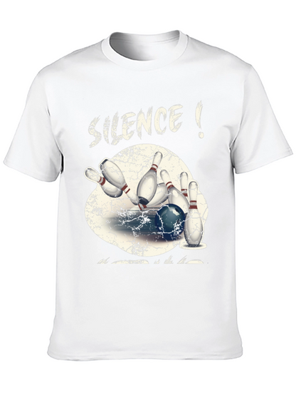 Silence! Bowling Strike T-Shirt - Cool Graphic Tee