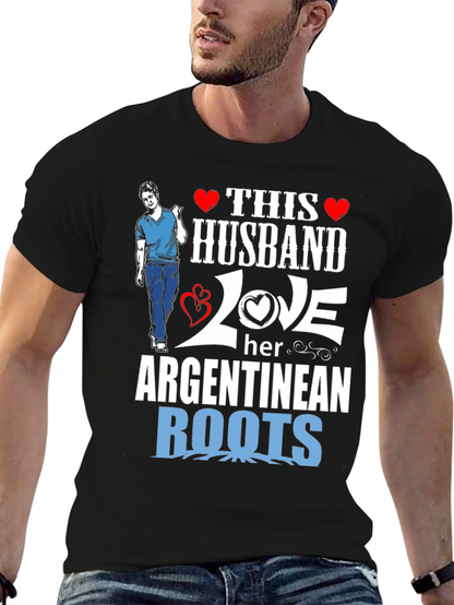 Husband Loves Her Argentinean Roots T-Shirt