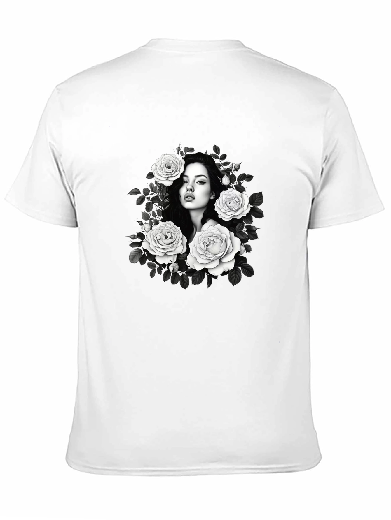 Floral Portrait Graphic T-Shirt