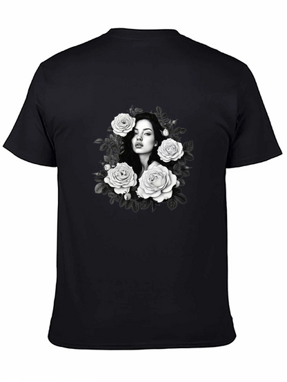 Floral Portrait Graphic T-Shirt