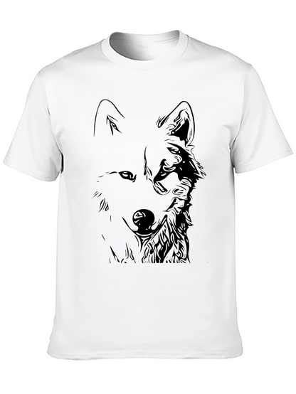 Black Wolf Graphic Tee - Stylish Mens T-Shirt