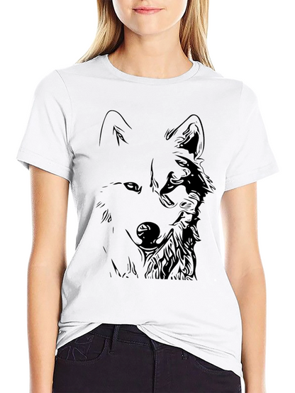 Black Wolf Graphic Tee - Stylish Mens T-Shirt