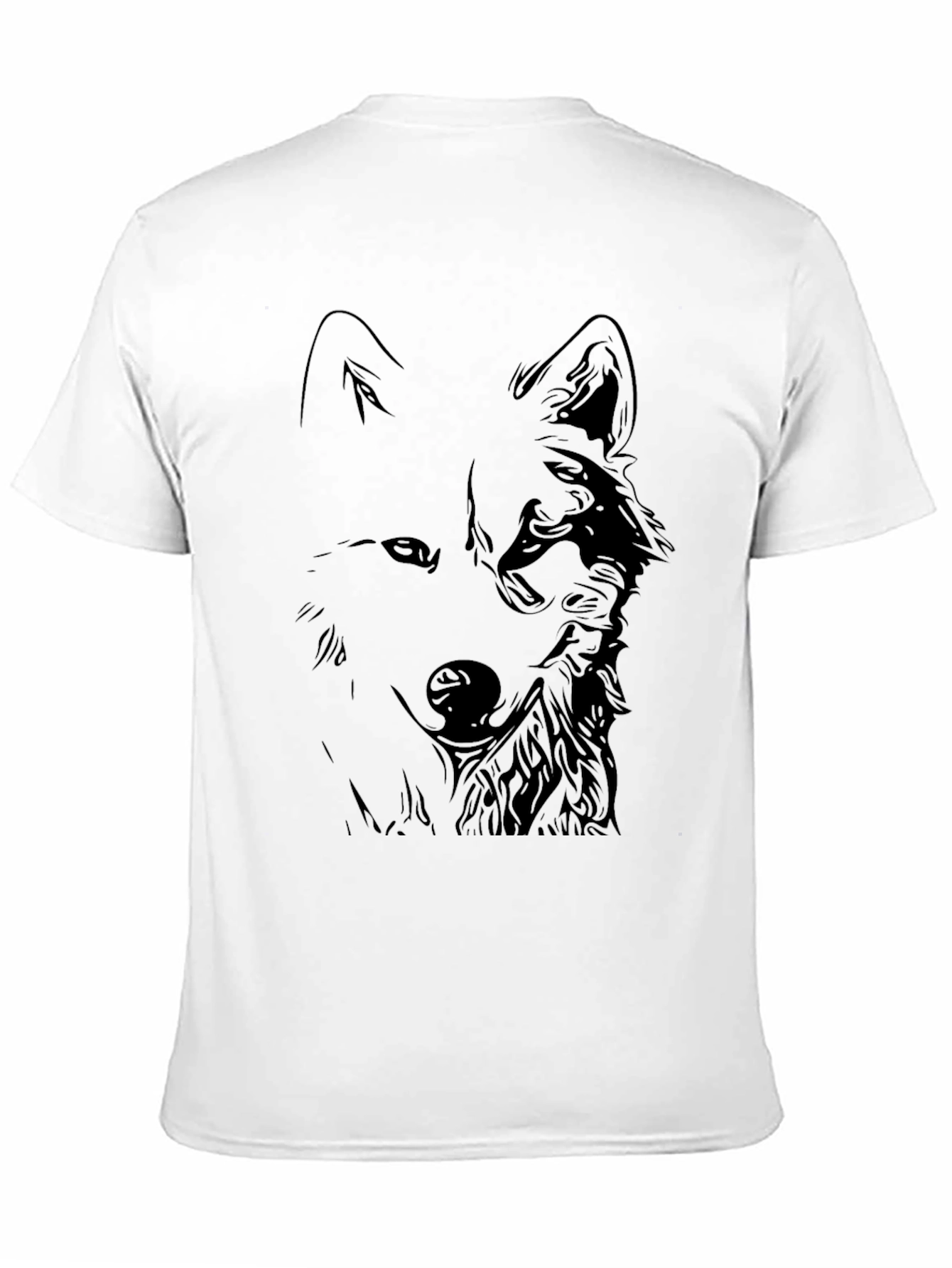 Black Wolf Graphic Tee - Stylish Mens T-Shirt