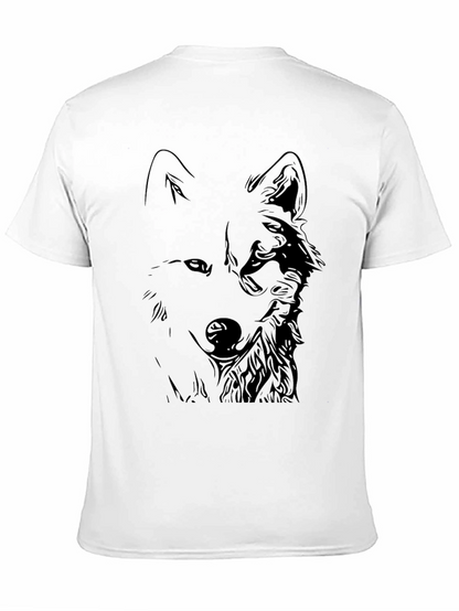 Black Wolf Graphic Tee - Stylish Mens T-Shirt