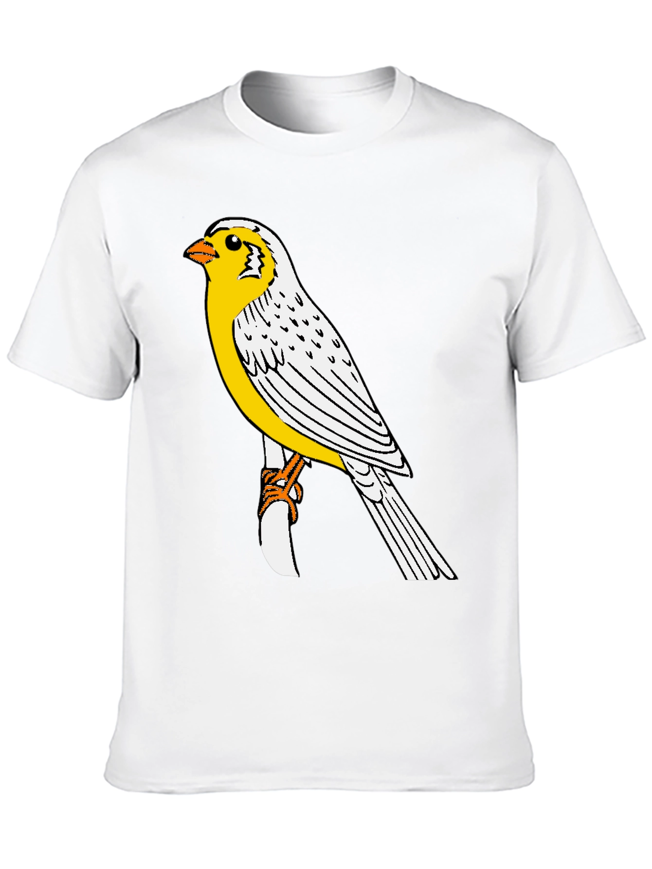 Canary Bird Graphic T-Shirt - Black Casual Tee