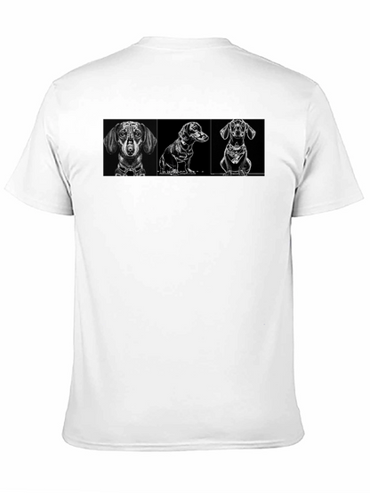 Dachshund Dog Breed Graphic Print Black T-Shirt