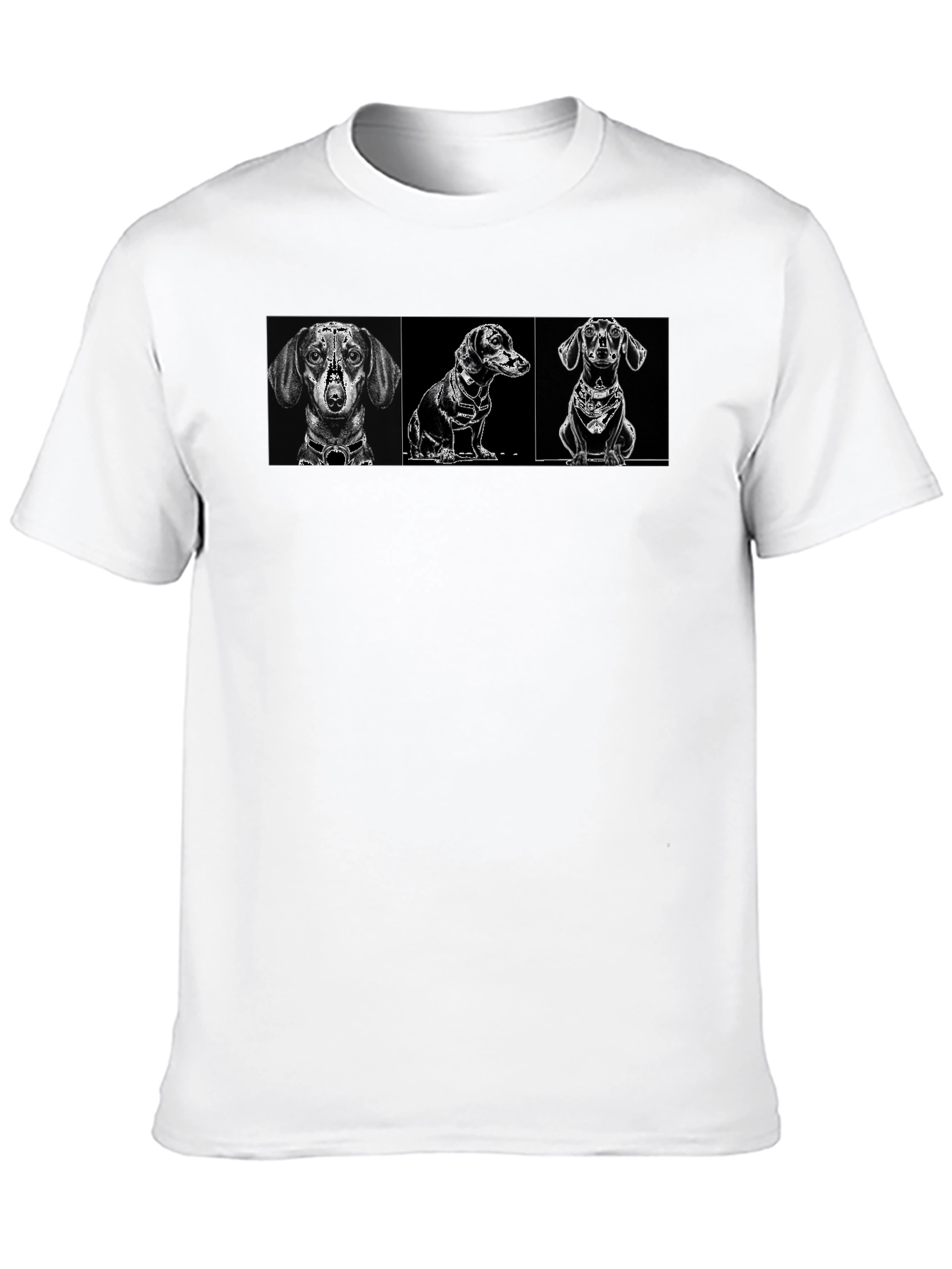 Dachshund Dog Breed Graphic Print Black T-Shirt