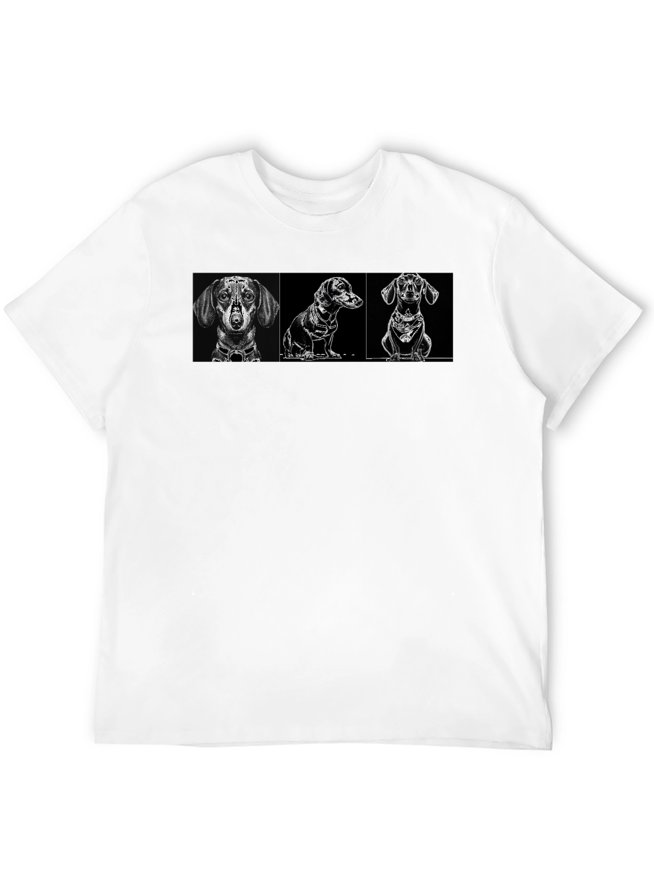 Dachshund Dog Breed Graphic Print Black T-Shirt