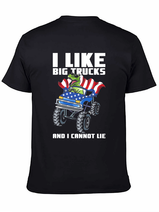 I Like Big Trucks T-Shirt - Dinosaur Monster Truck Tee