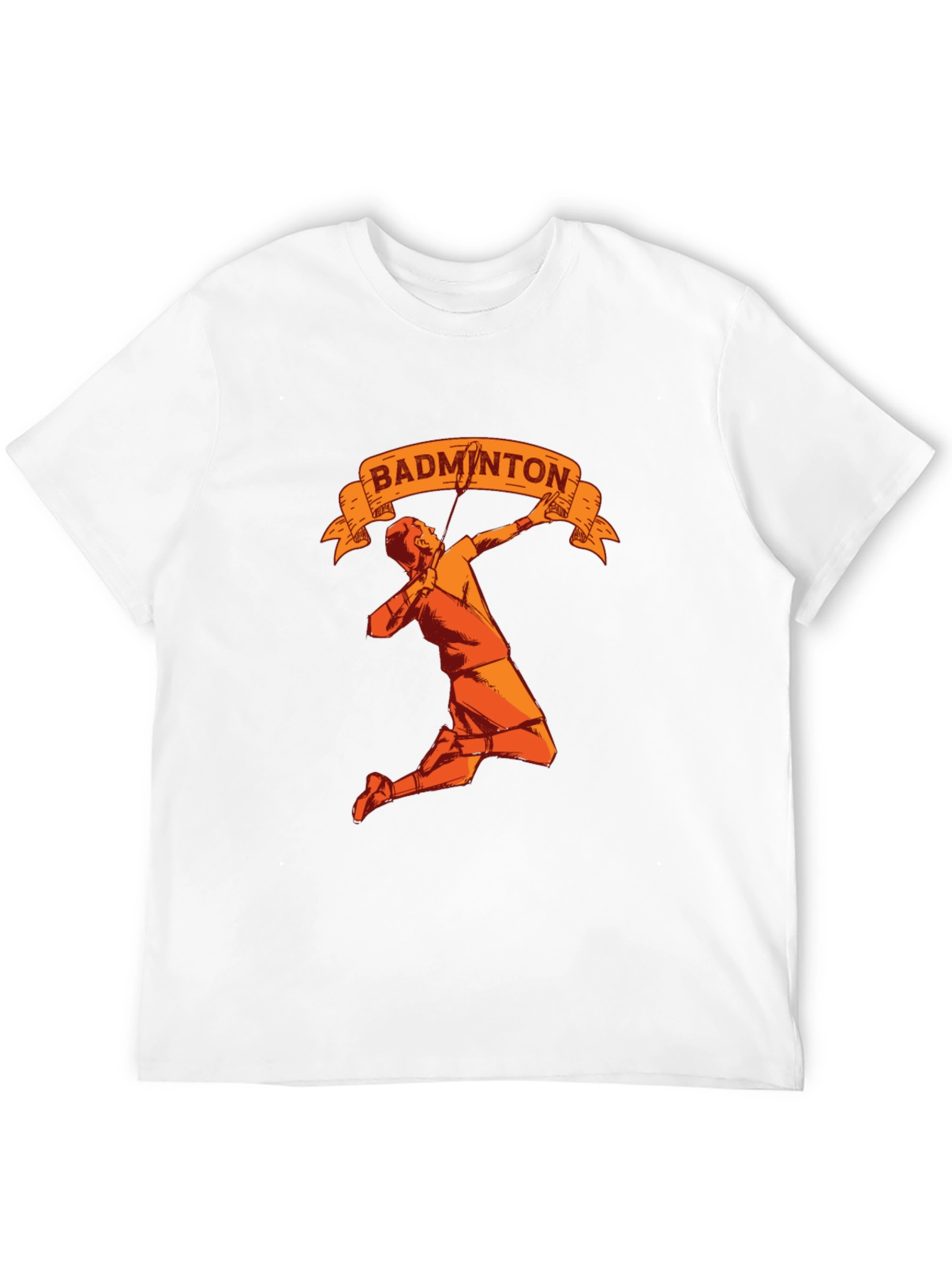 Badminton Player Graphic Tee - Sporty Black T-Shirt