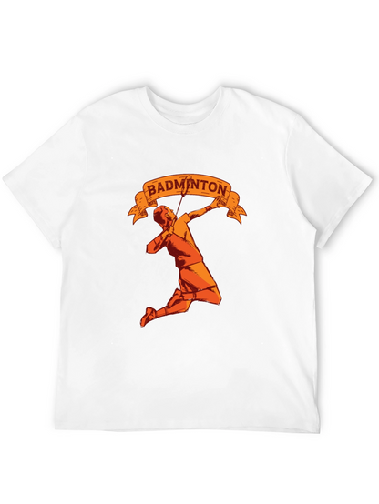 Badminton Player Graphic Tee - Sporty Black T-Shirt