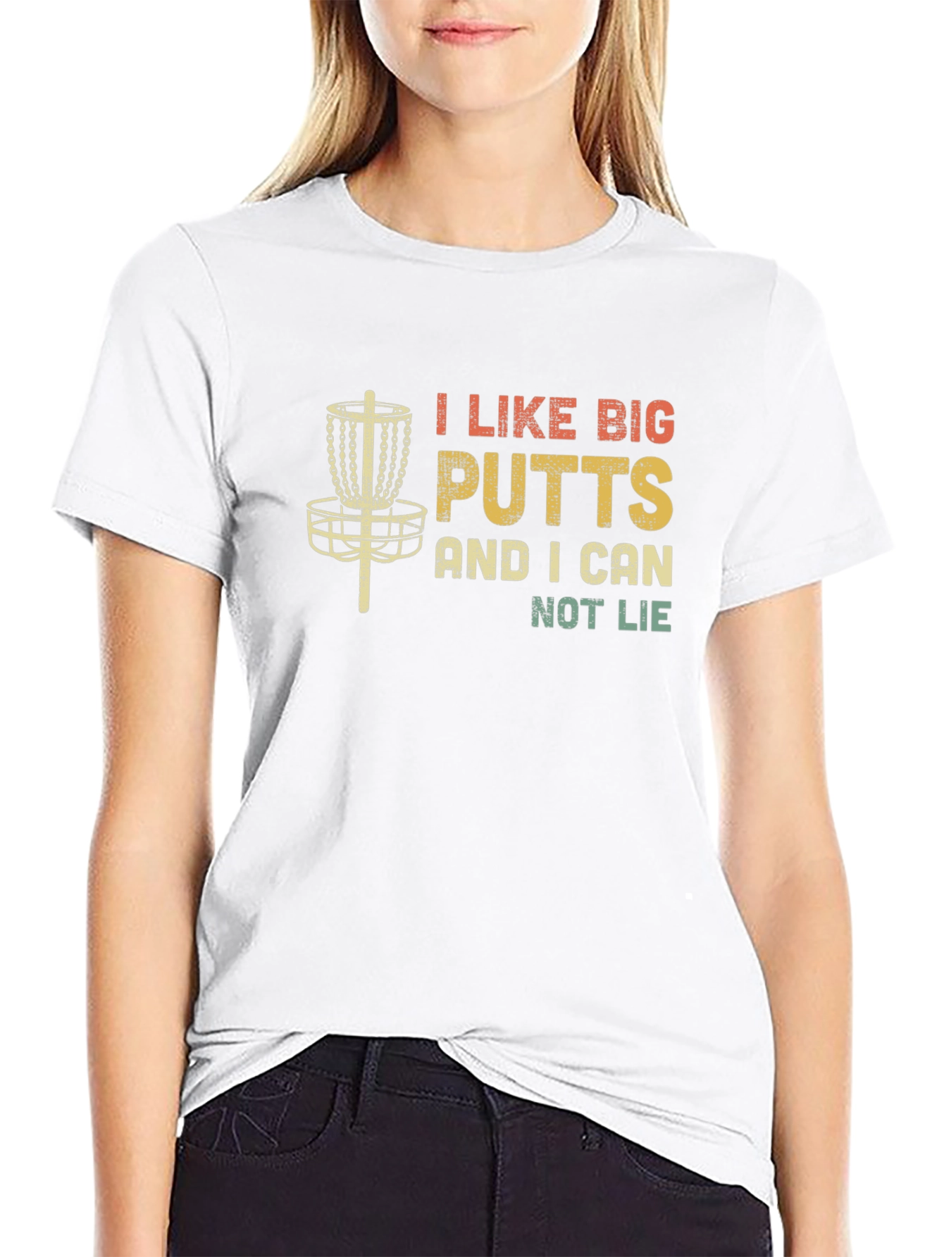 I Like Big Putts Funny Disc Golf Graphic T-Shirt