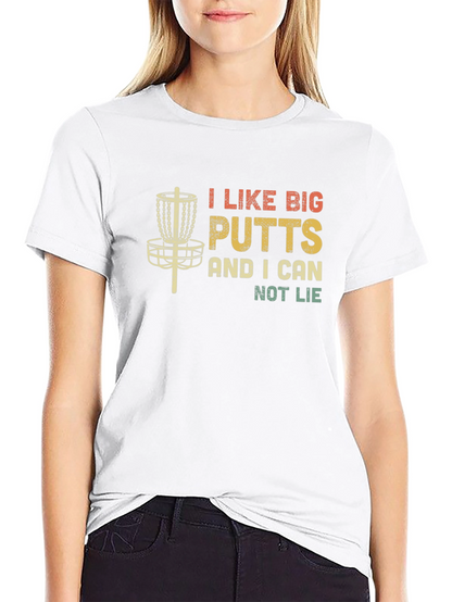 I Like Big Putts Funny Disc Golf Graphic T-Shirt