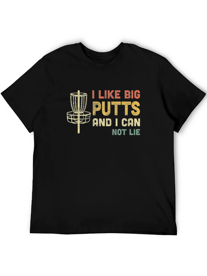 I Like Big Putts Funny Disc Golf Graphic T-Shirt