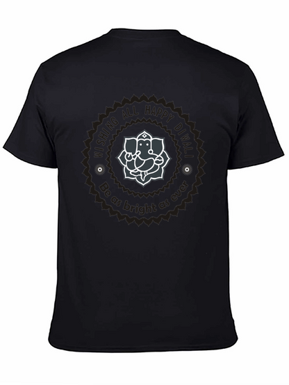 Diwali Ganesha Graphic Tee - Wishing All Happy Diwali