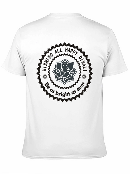 Diwali Ganesha Graphic Tee - Wishing All Happy Diwali