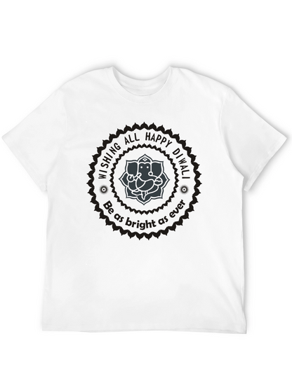 Diwali Ganesha Graphic Tee - Wishing All Happy Diwali