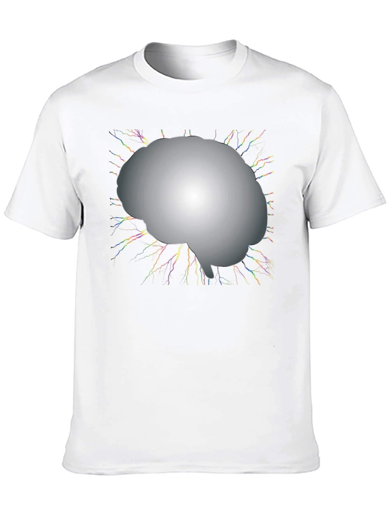 Brain Power Graphic Tee - Black Cotton T-Shirt