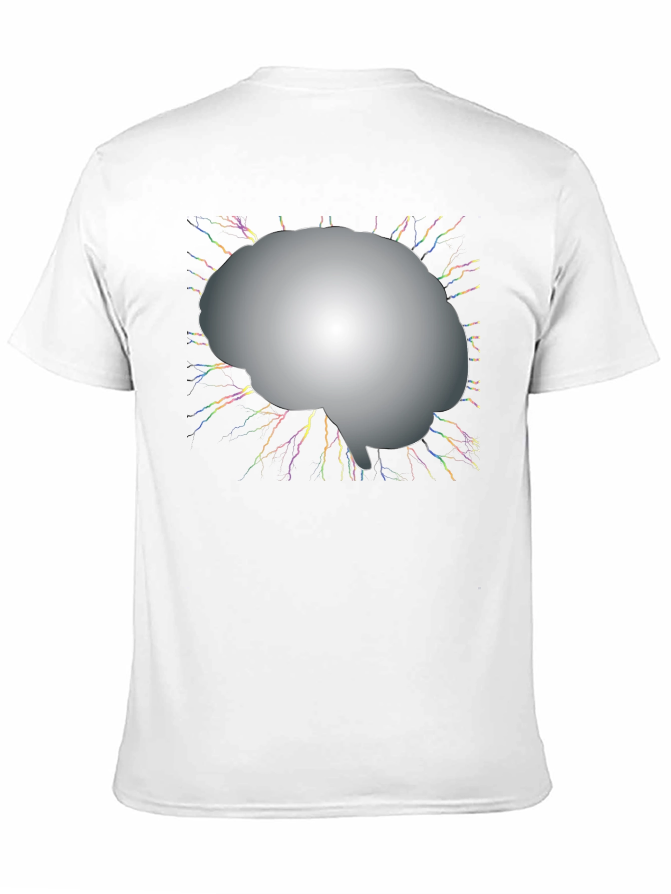 Brain Power Graphic Tee - Black Cotton T-Shirt