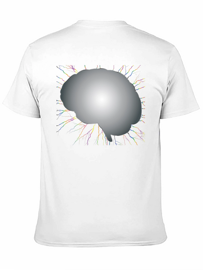Brain Power Graphic Tee - Black Cotton T-Shirt