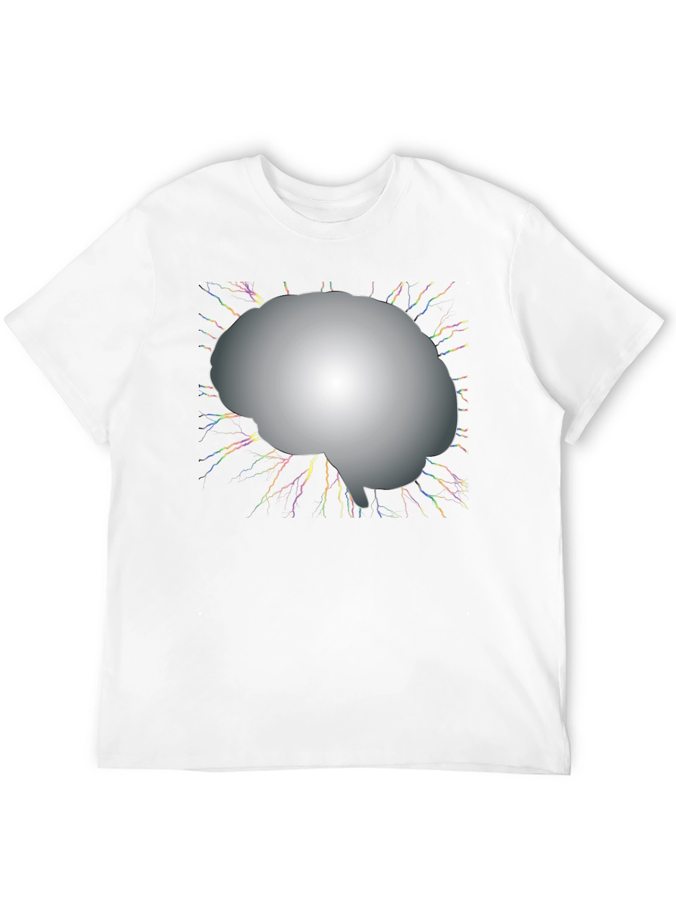 Brain Power Graphic Tee - Black Cotton T-Shirt