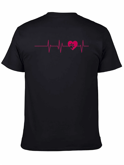 Heartbeat Paw Print Tee - Love Your Pet!