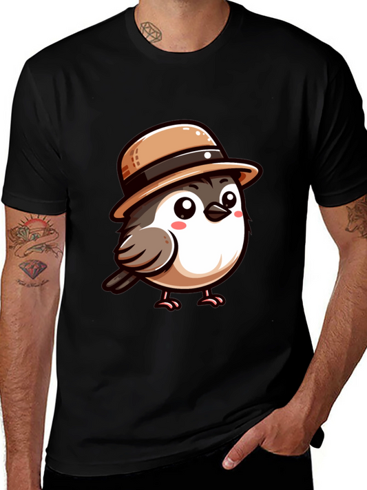 Cute Bird with Hat Graphic Tee