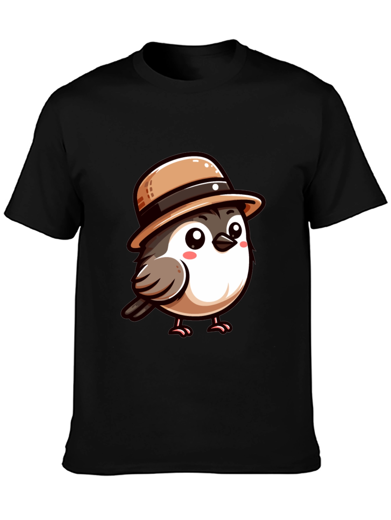 Cute Bird with Hat Graphic Tee