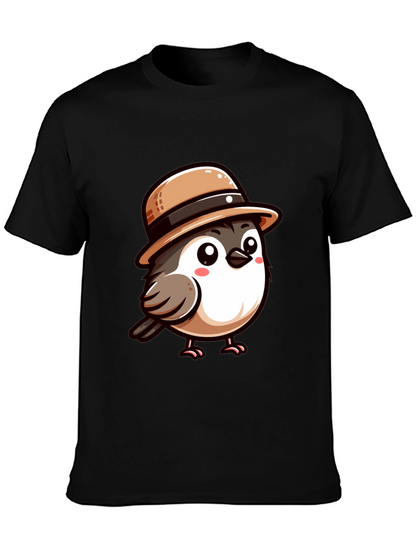 Cute Bird with Hat Graphic Tee