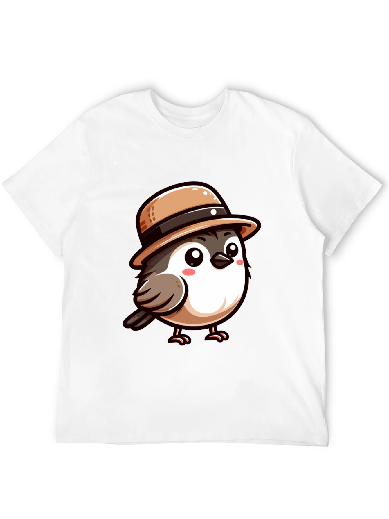 Cute Bird with Hat Graphic Tee
