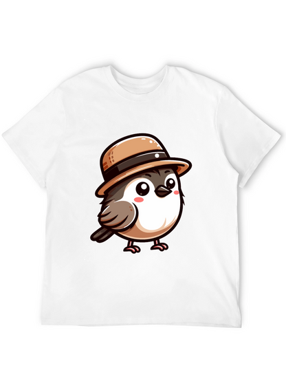 Cute Bird with Hat Graphic Tee