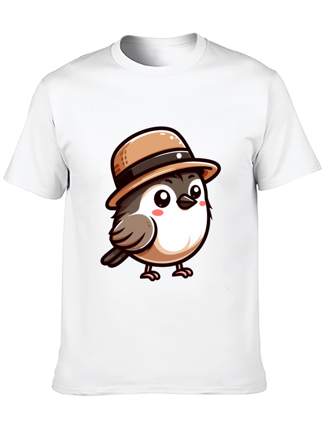 Cute Bird with Hat Graphic Tee