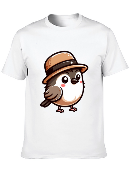 Cute Bird with Hat Graphic Tee