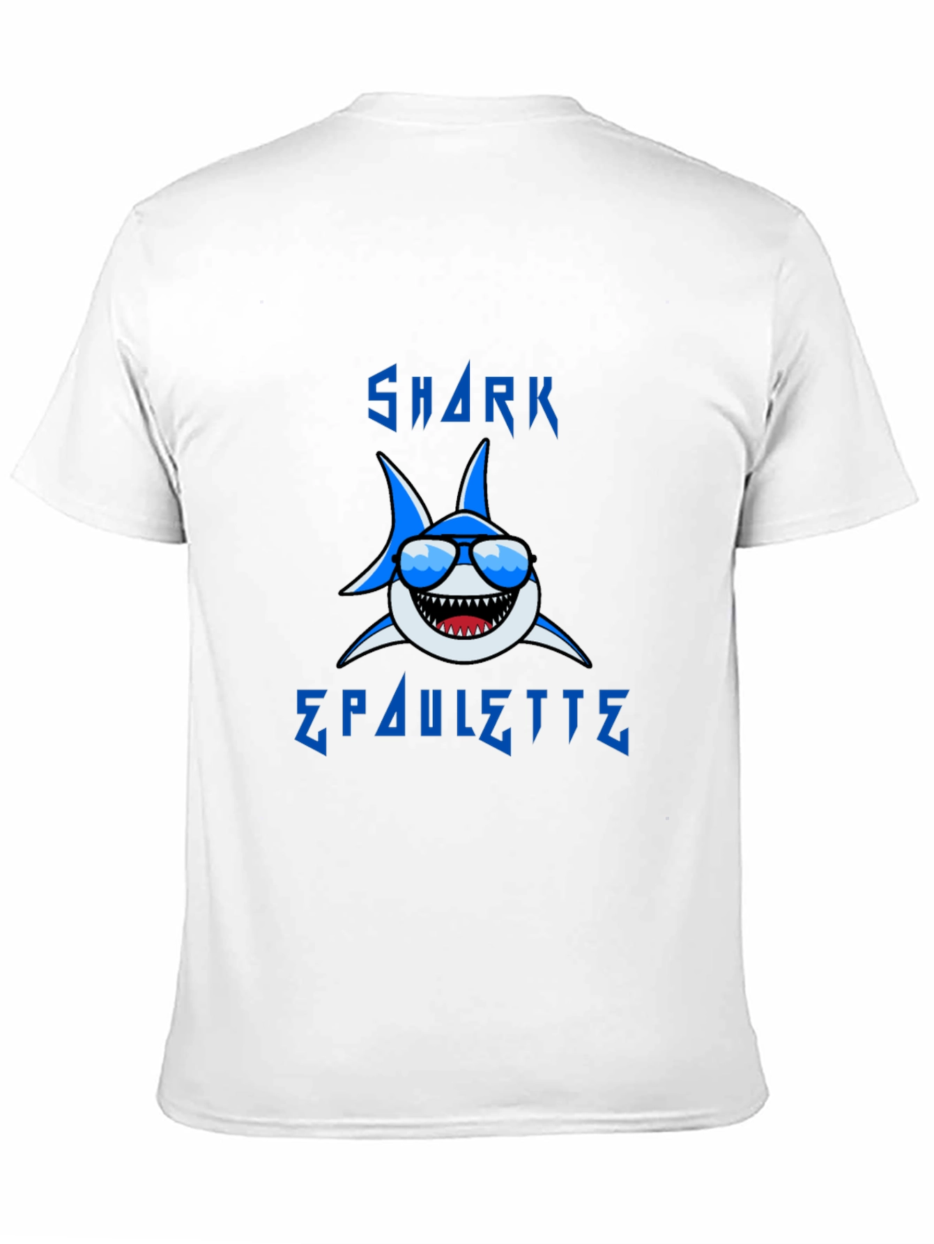 Cool Shark Graphic T-Shirt - Blue Cartoon Design