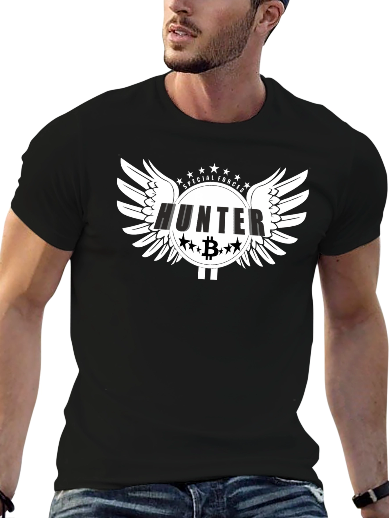 Hunter Special Forces Bitcoin Graphic T-Shirt