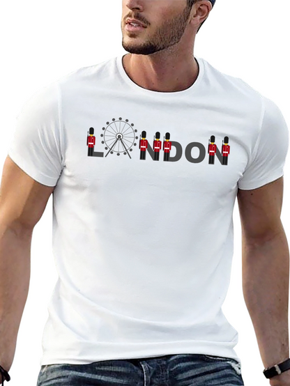 London Ferris Wheel & Guard T-Shirt - Black