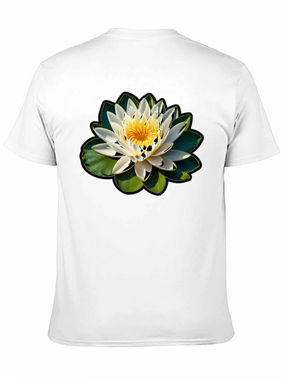 Lotus Flower Graphic T-Shirt - Nature Inspired Design