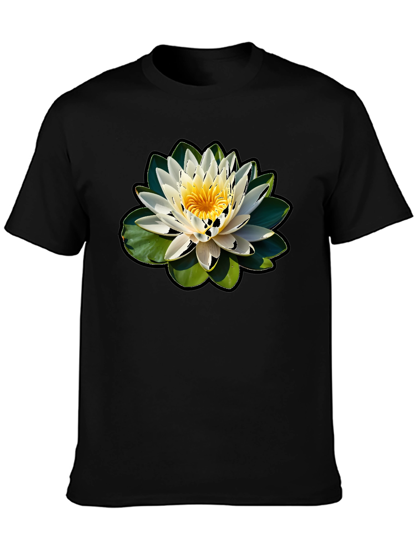 Lotus Flower Graphic T-Shirt - Nature Inspired Design