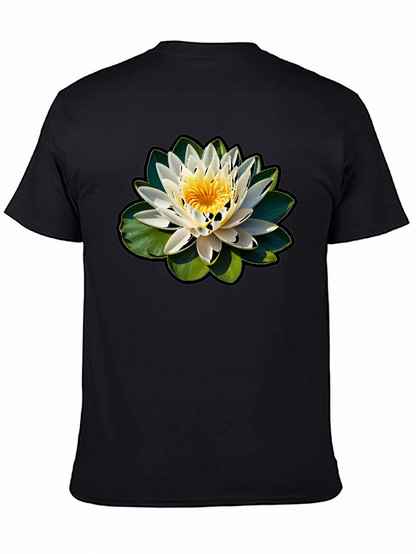 Lotus Flower Graphic T-Shirt - Nature Inspired Design