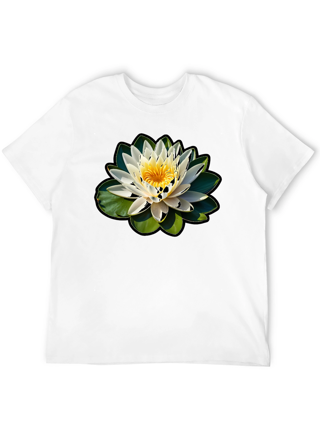 Lotus Flower Graphic T-Shirt - Nature Inspired Design