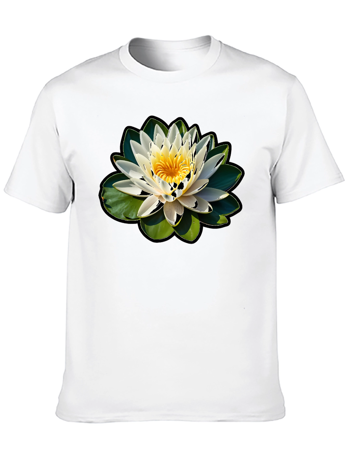 Lotus Flower Graphic T-Shirt - Nature Inspired Design