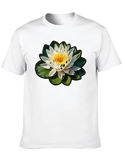 Lotus Flower Graphic T-Shirt - Nature Inspired Design