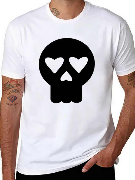 Heart Eyes Skull Graphic T-Shirt - Mens