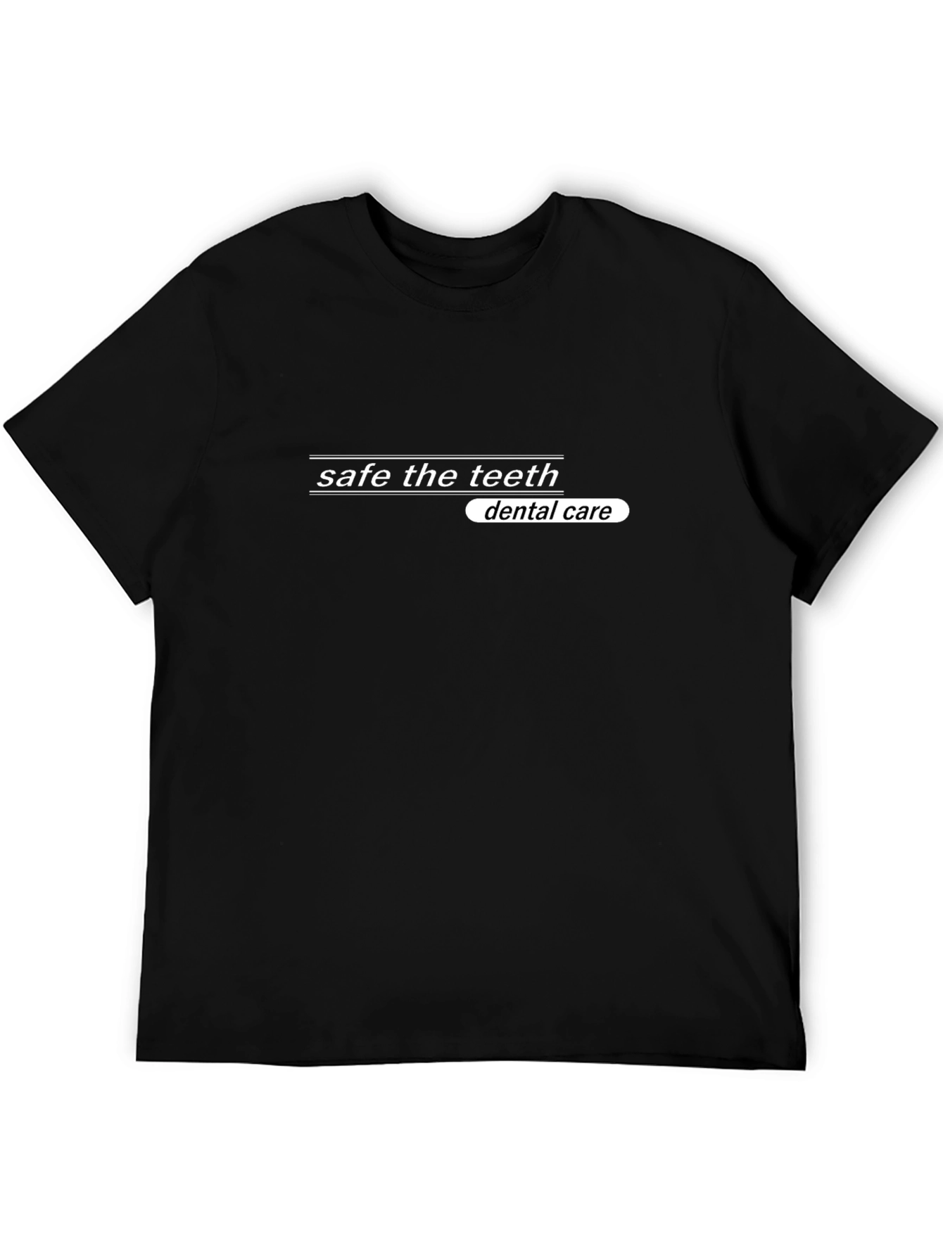 Safe the Teeth Dental Care Black T-Shirt