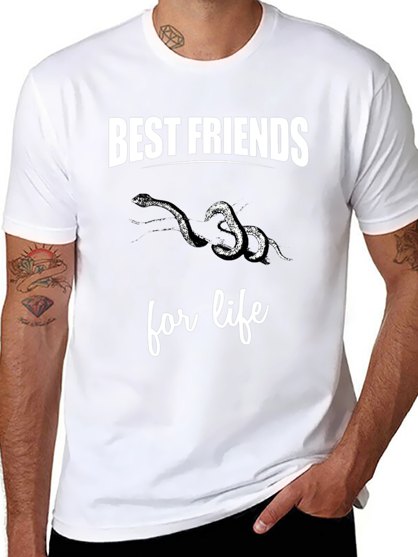 Best Friends Snakes Graphic Tee Shirt