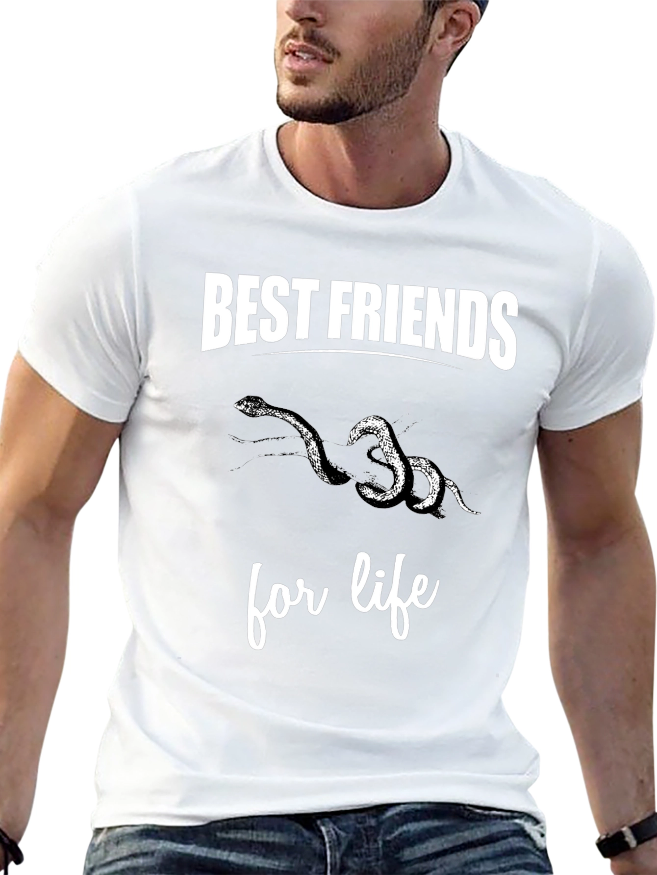 Best Friends Snakes Graphic Tee Shirt