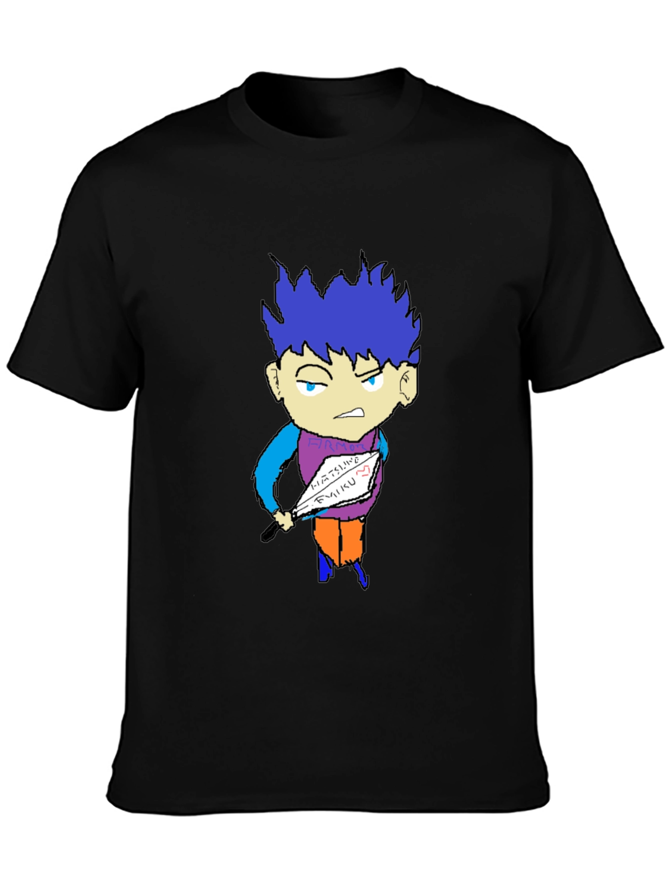Unique Graphic Tee - Anime Style Cartoon Print