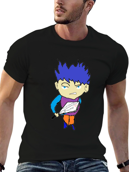 Unique Graphic Tee - Anime Style Cartoon Print