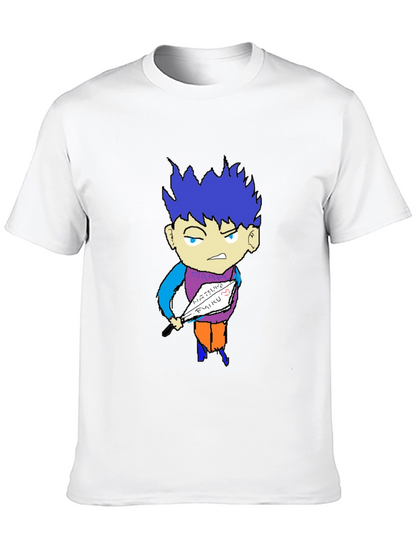 Unique Graphic Tee - Anime Style Cartoon Print